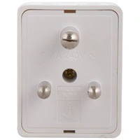 ANCHOR PW 3155 Multi Plug 3 Pin DX, 6 Amp, White - 6A, WHITE, NA
